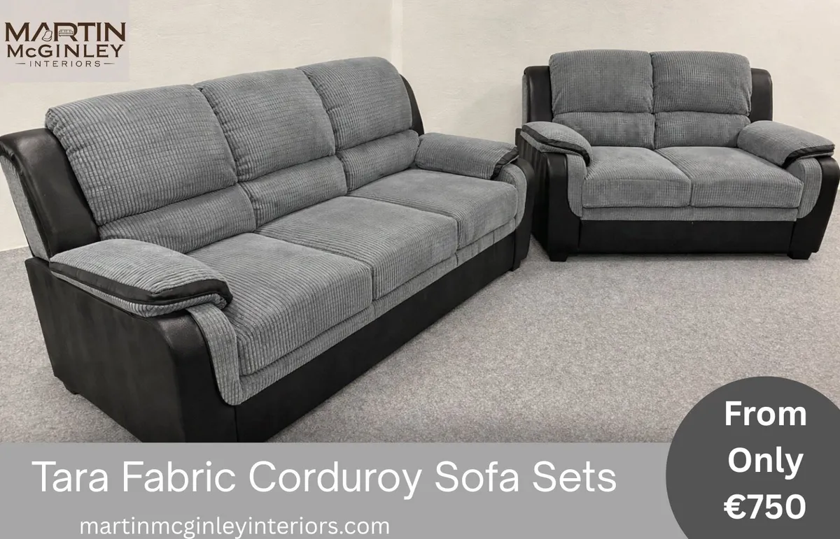 New Tara Corduroy Fabric Sofa Sets - Image 3
