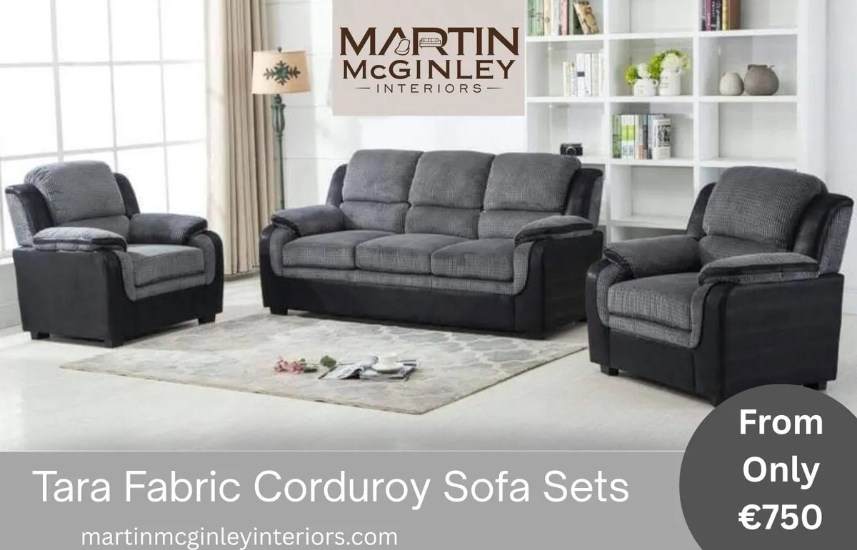 New Fabric corduroy Tara Sofa Sets - Image 1