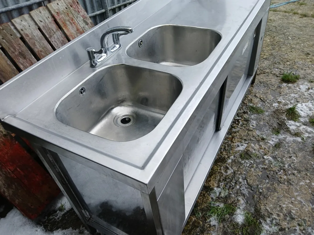 Staneless cabbinet  double sink unit complete - Image 3