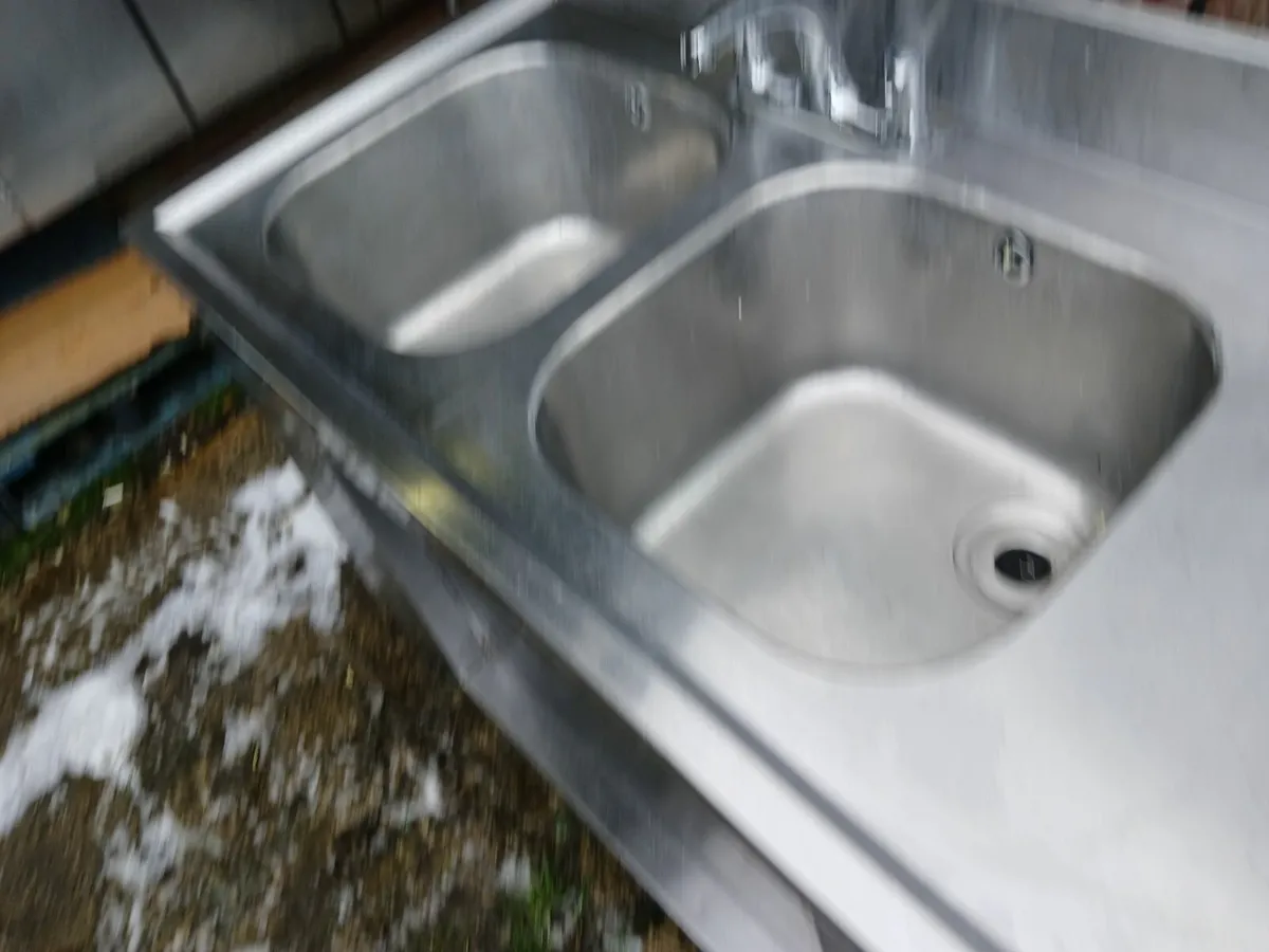 Staneless cabbinet  double sink unit complete - Image 2