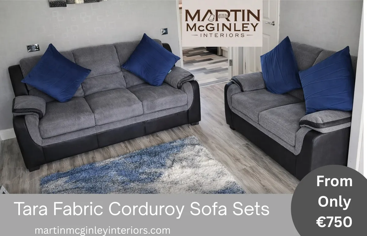 New Tara Fabric Sofa Sets Free Delivery - Image 1
