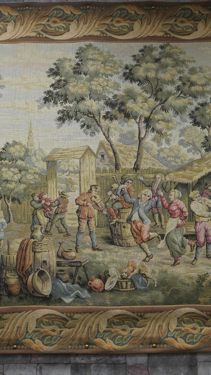 Large Vintage Woven Tapestry Wall Hanging - Image 4