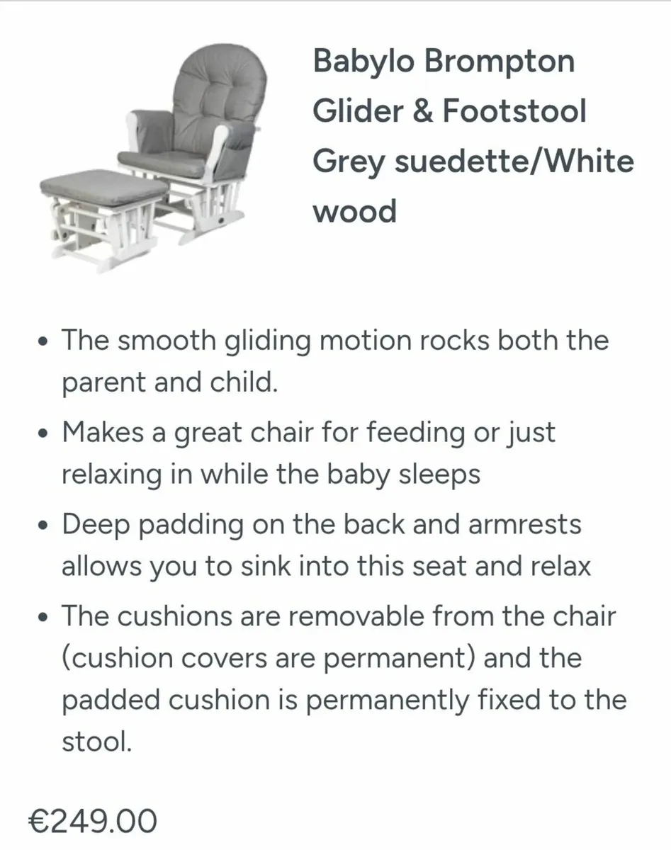 Babylo Brompton Rocking Chair and Footstool - Image 3