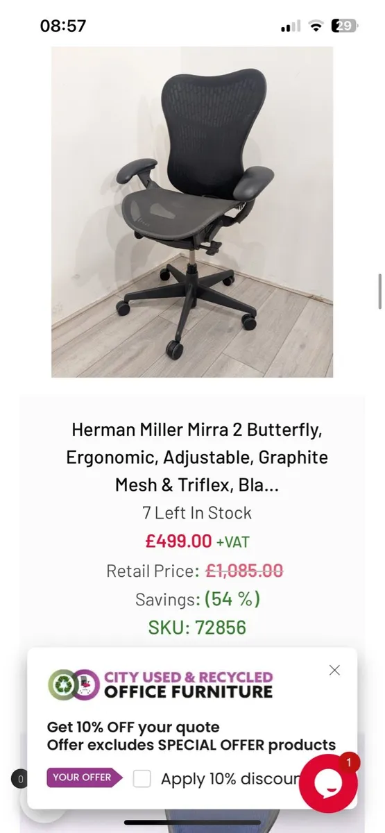 Herman Miller Mirra 2 Office chair - Image 3