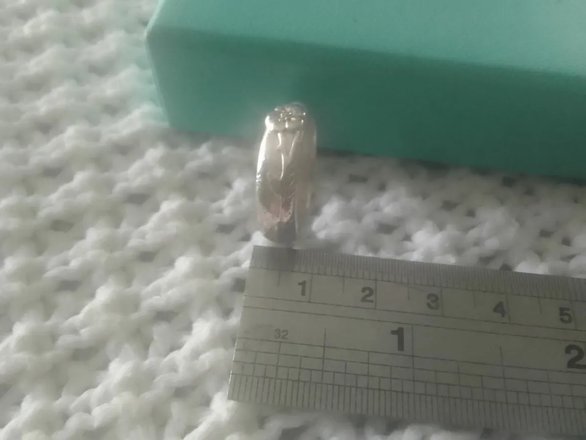 Tiffany vintage stg silver flower ring size Q - Image 3