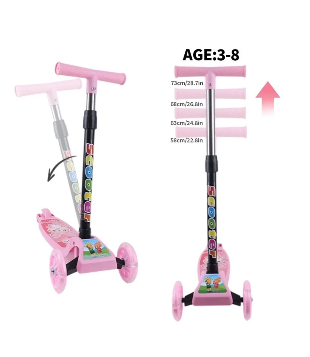 Kids Scooter Kick Push Flashing Led Wheels NEW - Image 3