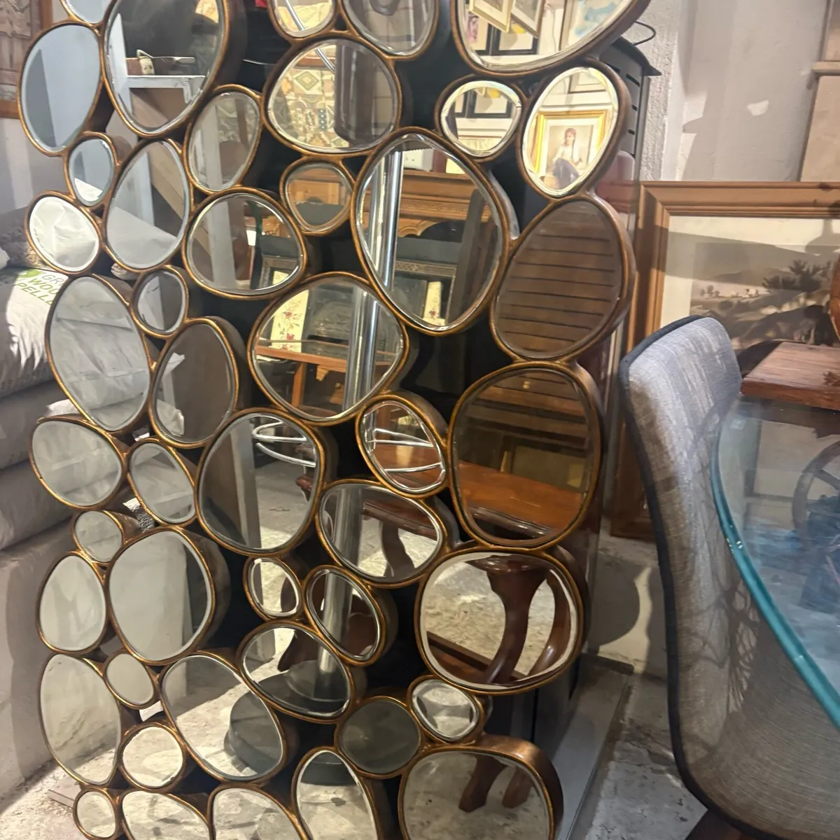 A contemporary mosaic wall mirror - Image 1