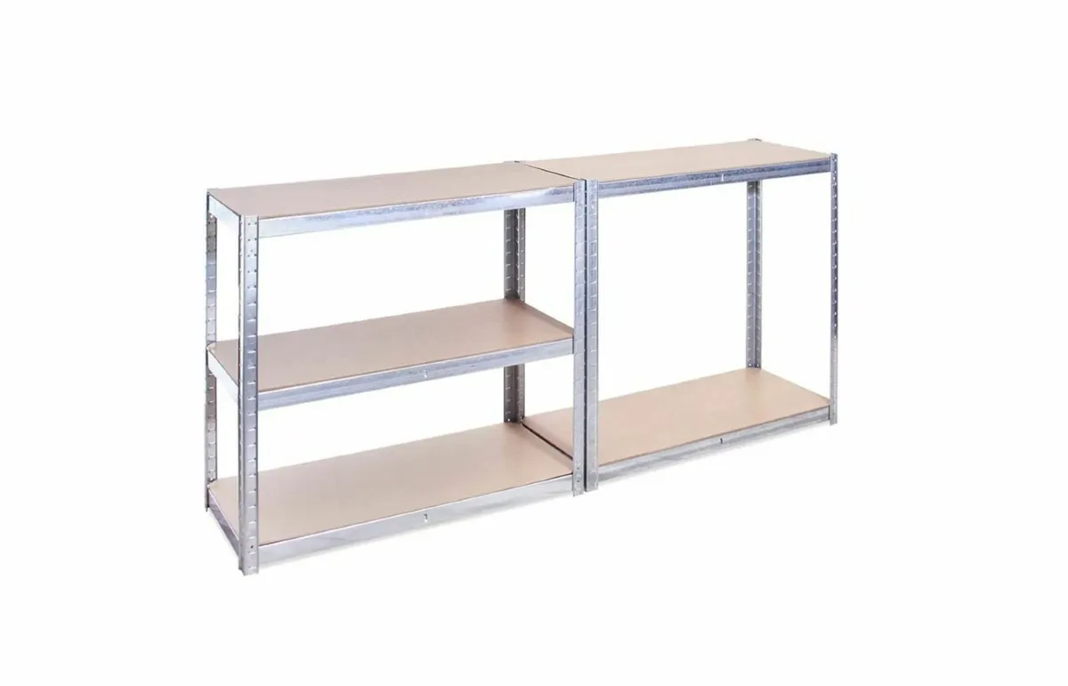5 bays of flatpack shelving - Image 3