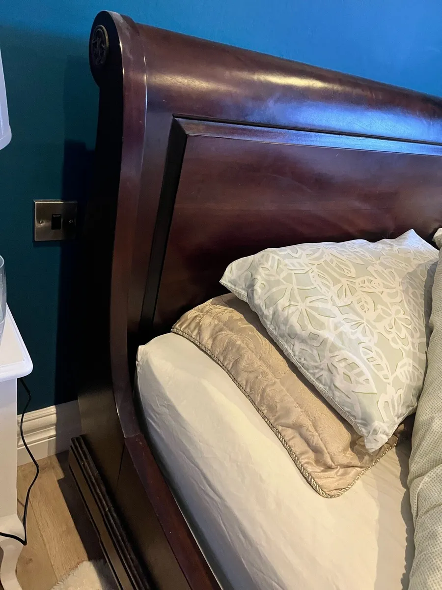 Mahogany bed superking - Image 4