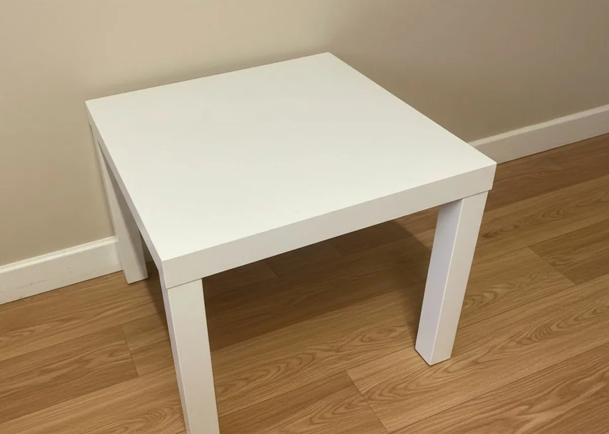 Small White IKEA Table - Image 1
