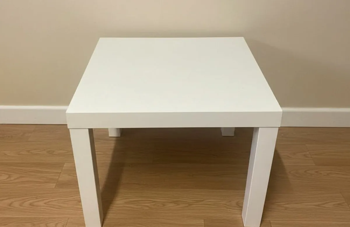 Small White IKEA Table - Image 2