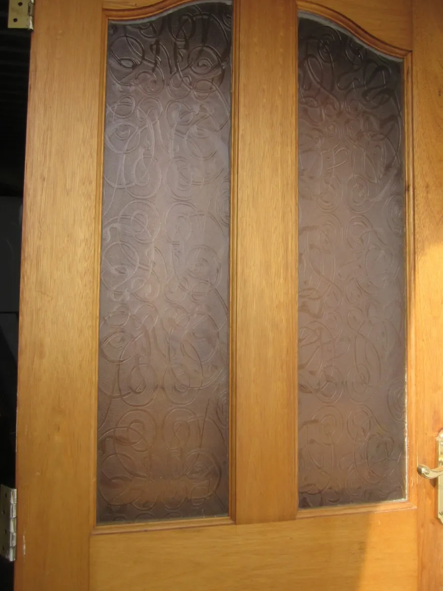 Hard Wood Interior  Half Glass Panel Doors X4 - Image 4