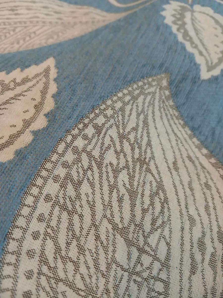 curtains - light blue and pale gold - thermal - Image 4