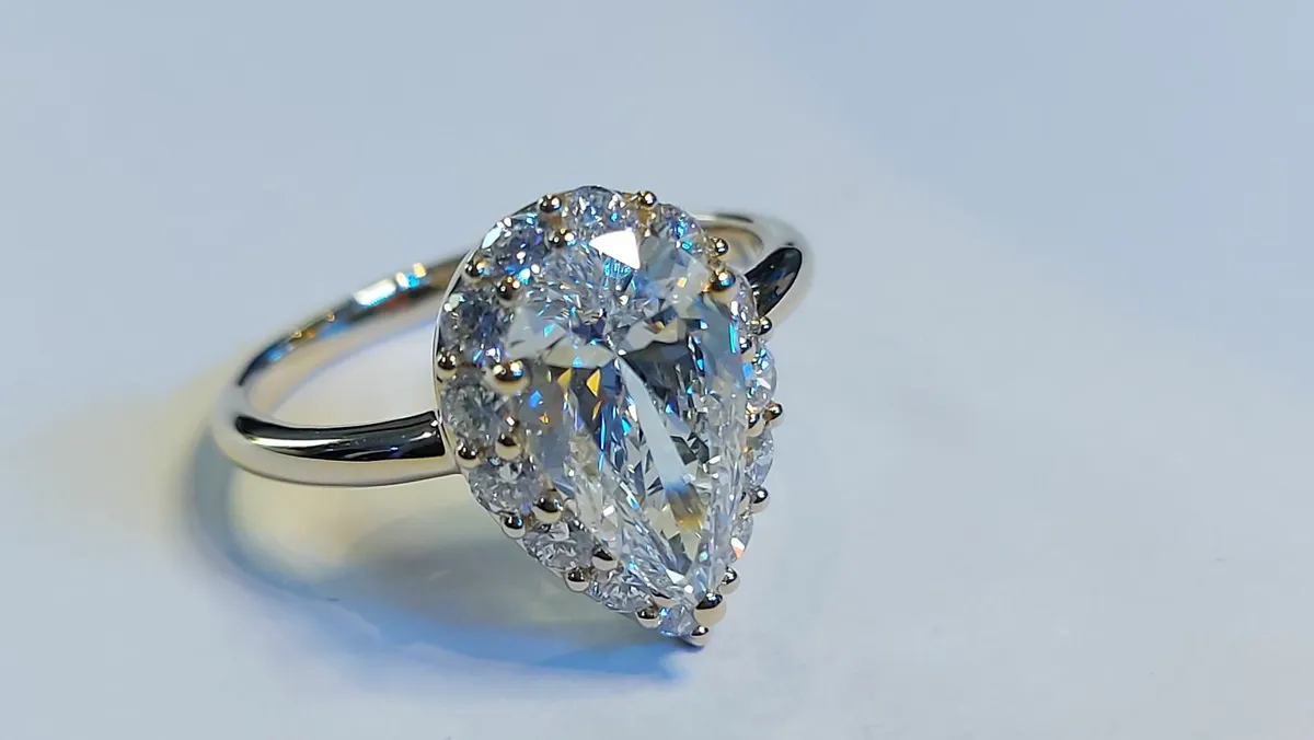 14 KT Gold Ring with 2.72 ct Lab Grown Diamond IGI - Image 3