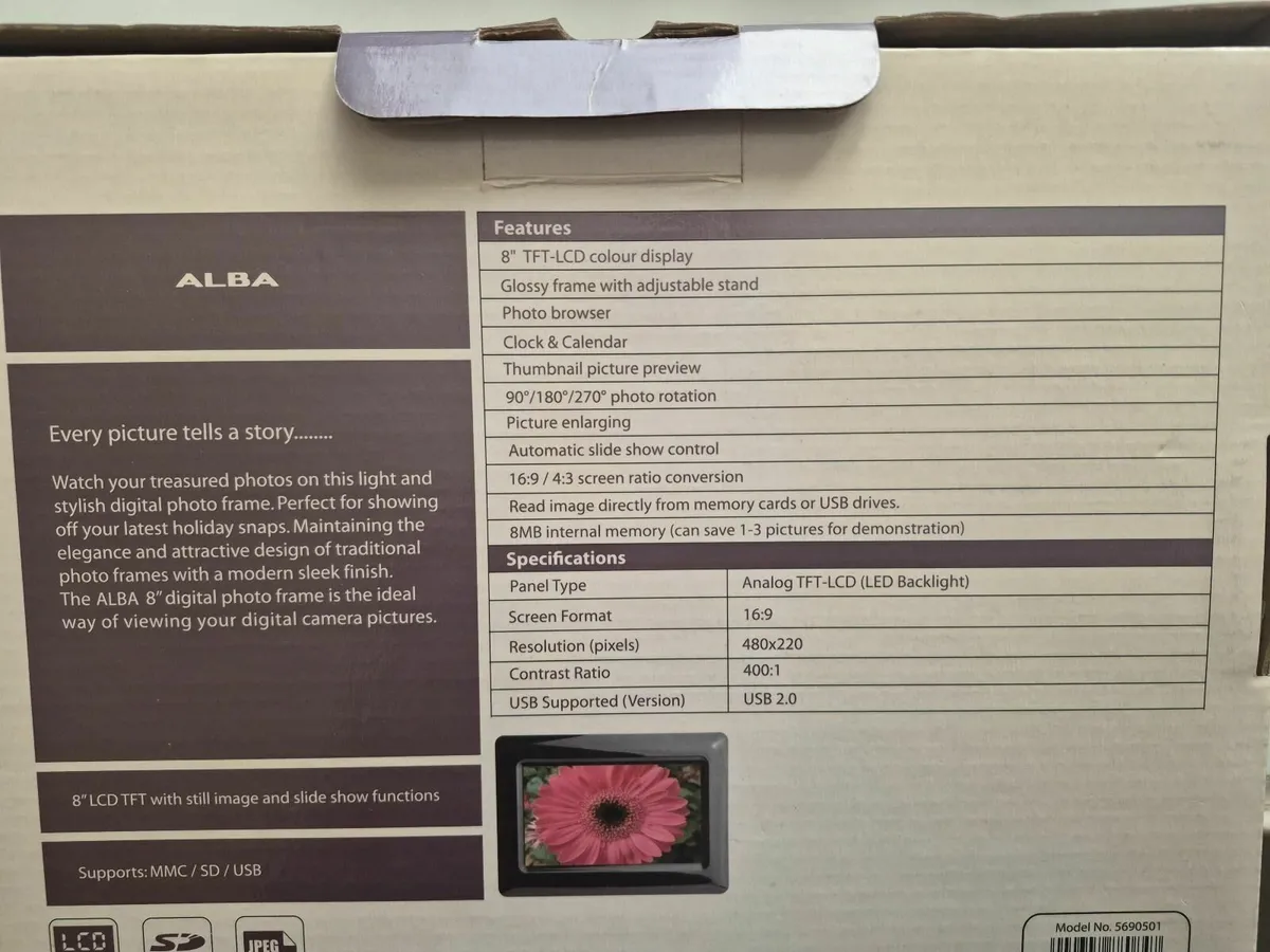 New 8" Digital photo frame - Image 3