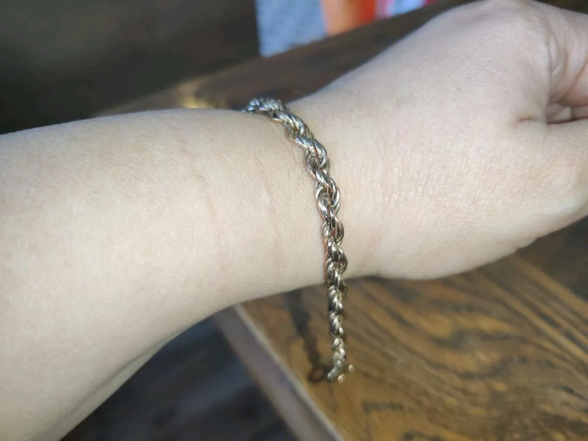 CHUNKY ROPE, 9CT Gold NEW 4.16 Gram 7"Bracelet ! - Image 1