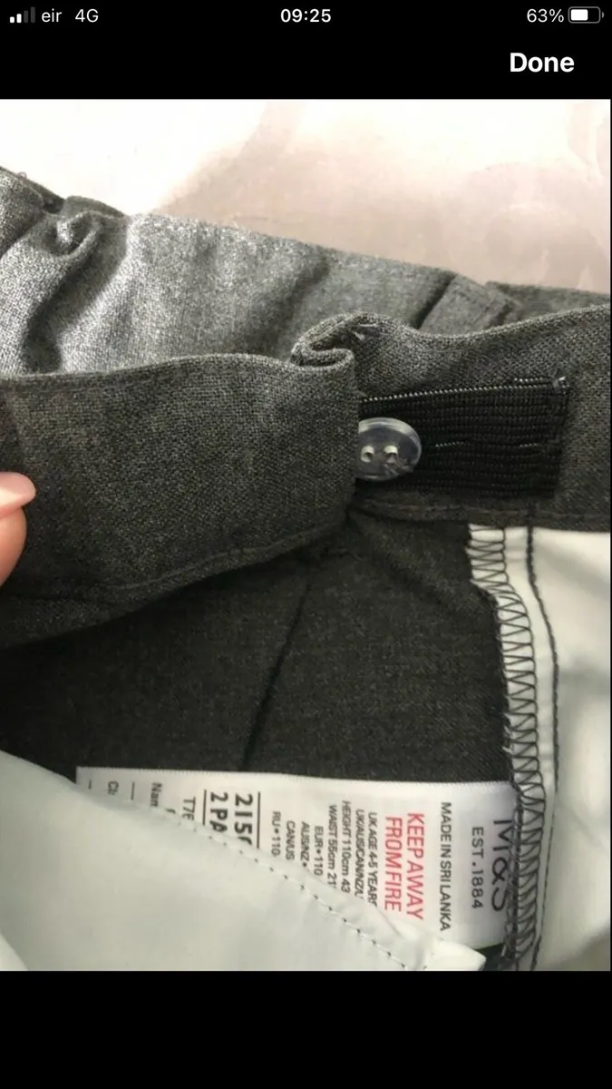 Boys set of two M&S school trousers 4/5 €10 - Image 4