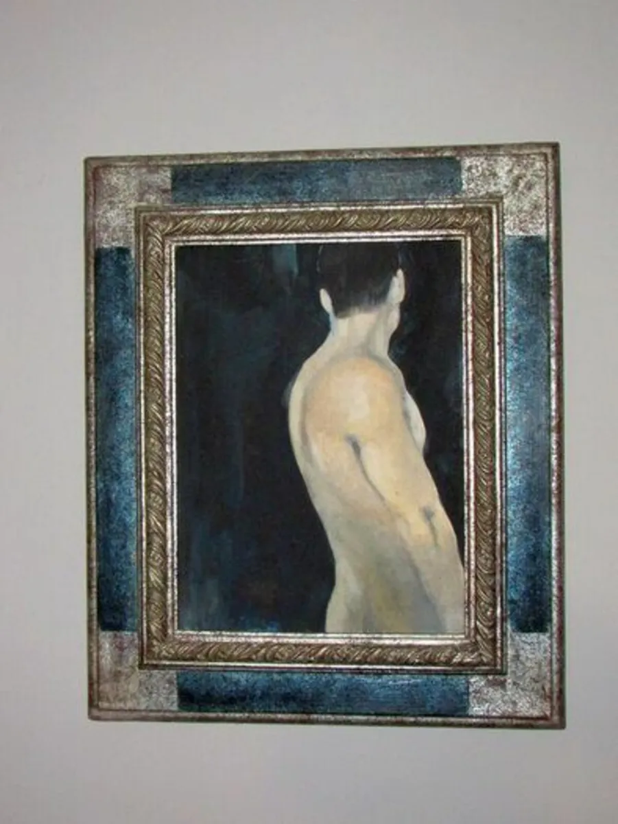 Original Acrylic Painting  in Antique Frame