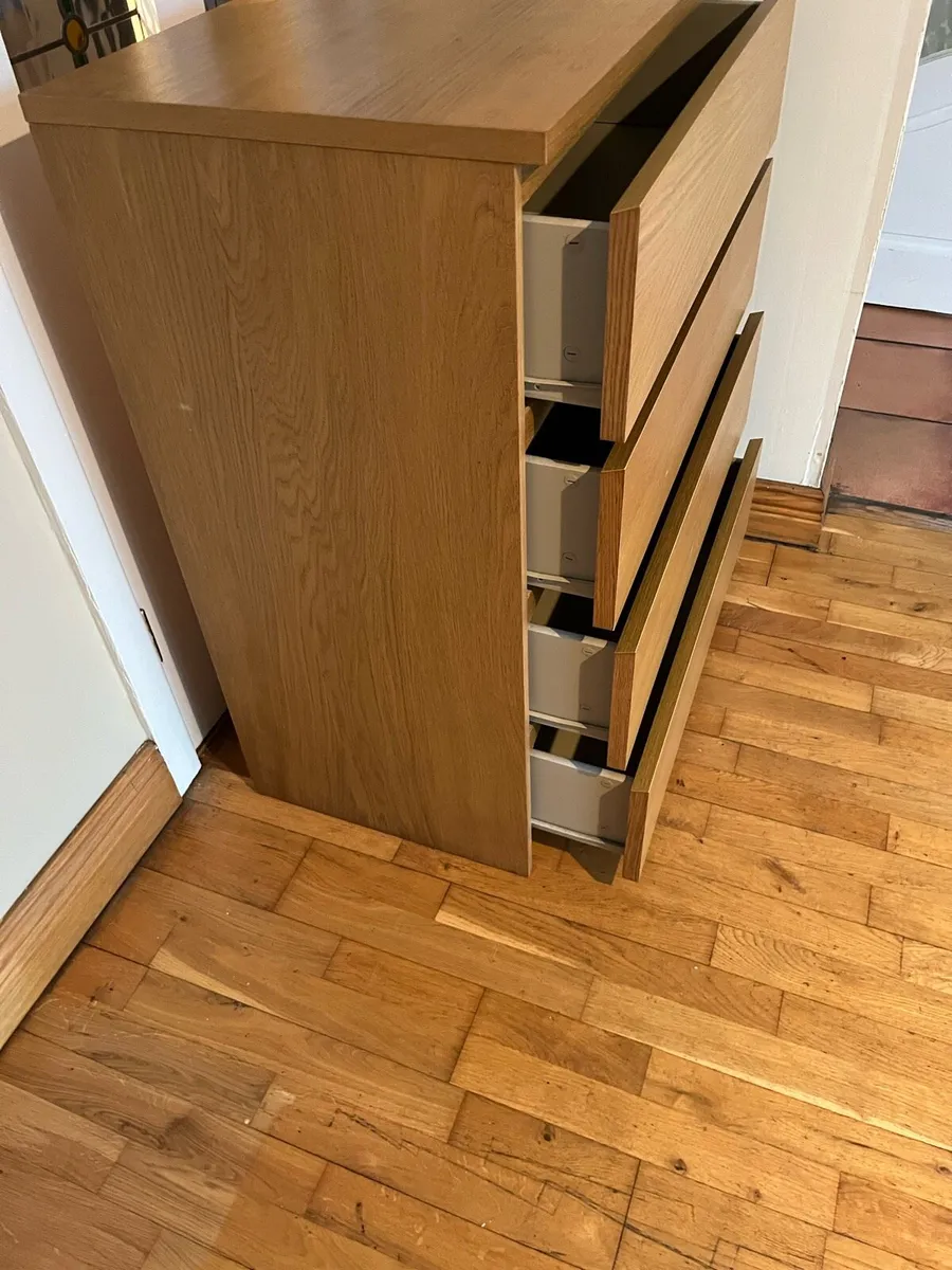 IKEA Malm 4 Drawer Oak Colour - Image 4