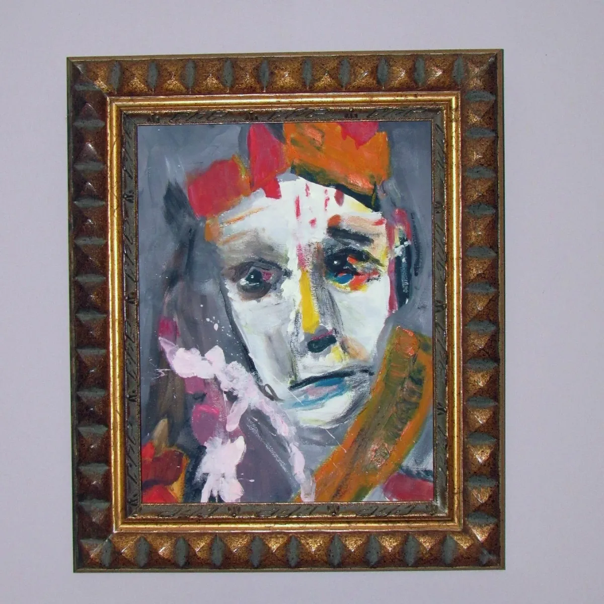 Set of three Original Framed Acrylic Portraits - Image 1