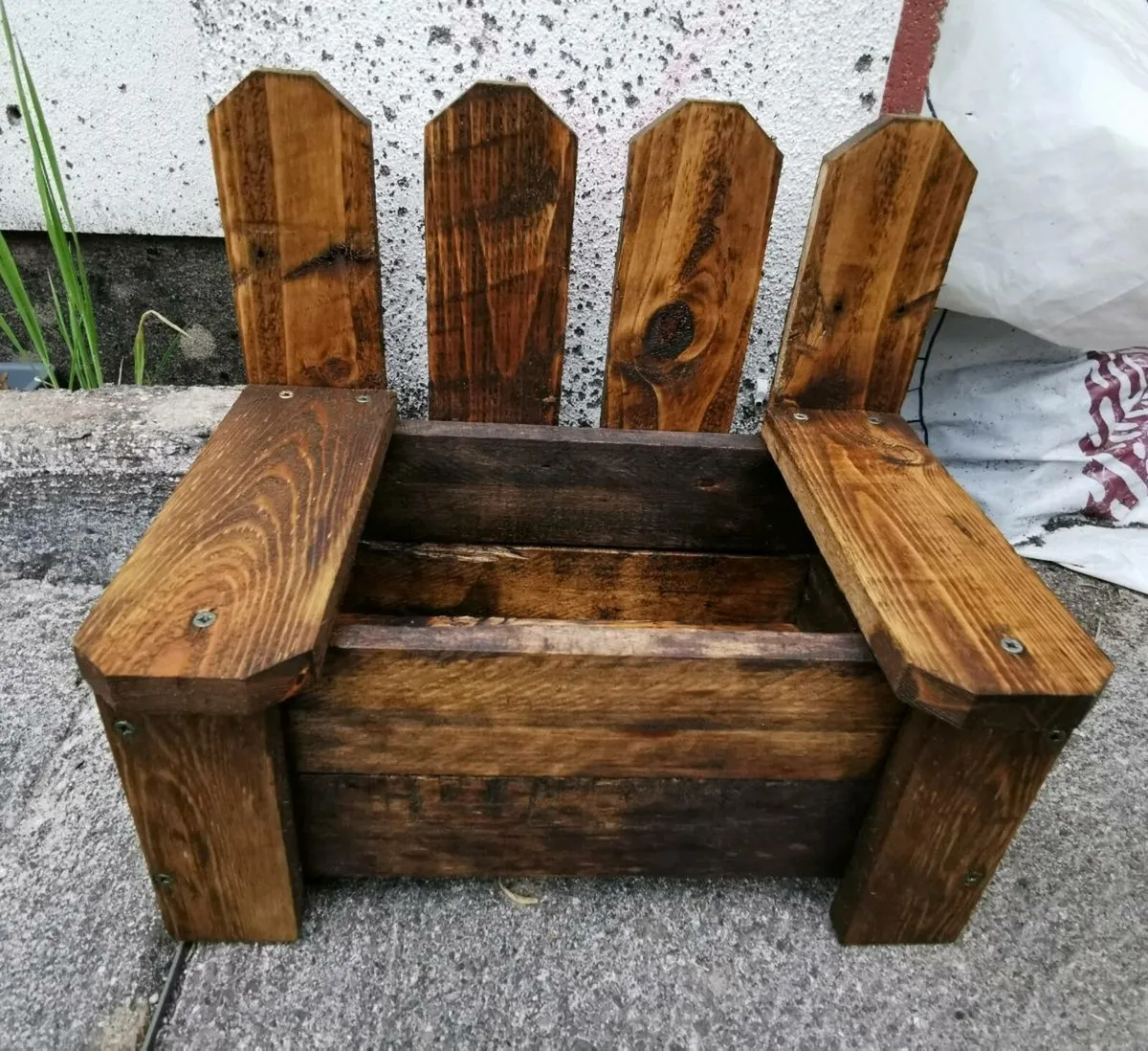 Handmade Rustic Wooden Planters - Image 2
