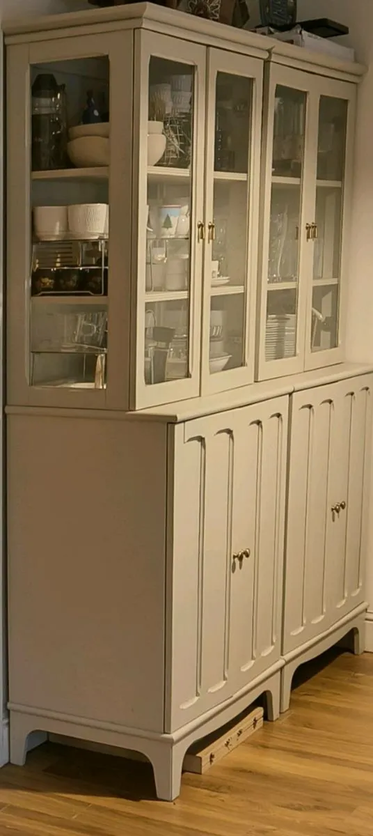 Large Display Cabinet Cream Finish - Image 1
