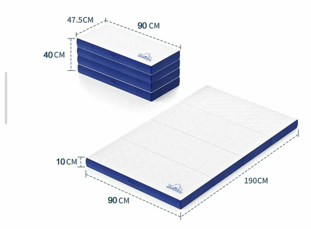 Foldable Memory Foam Mattress - Single bed 15 inch - Image 2