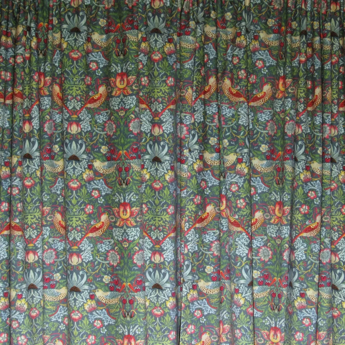 Unused William Morris “Strawberry Thief” Curtains - Image 1