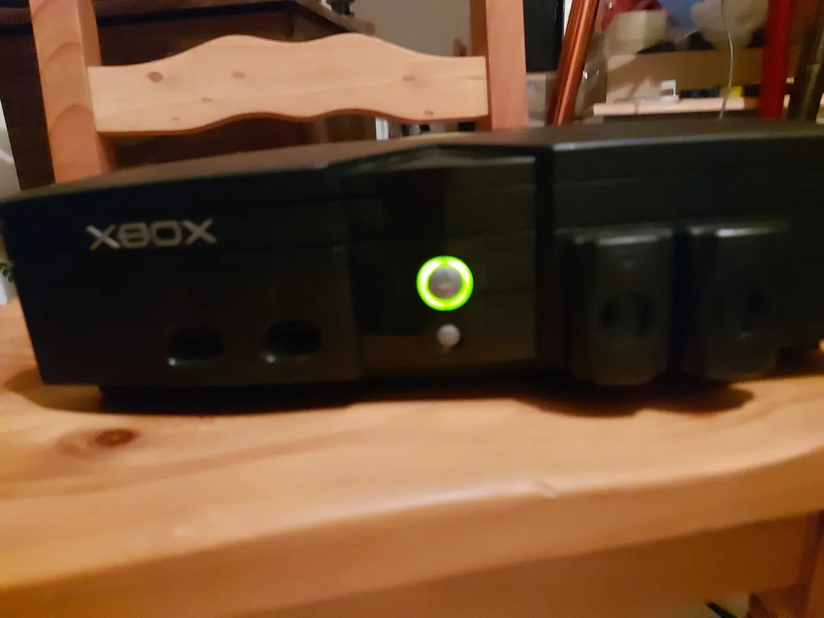 XBOX with power cable and DOOM Resurection of Evil - Image 3