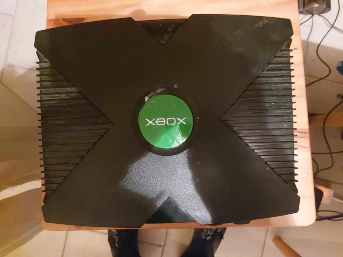 XBOX with power cable and DOOM Resurection of Evil - Image 2