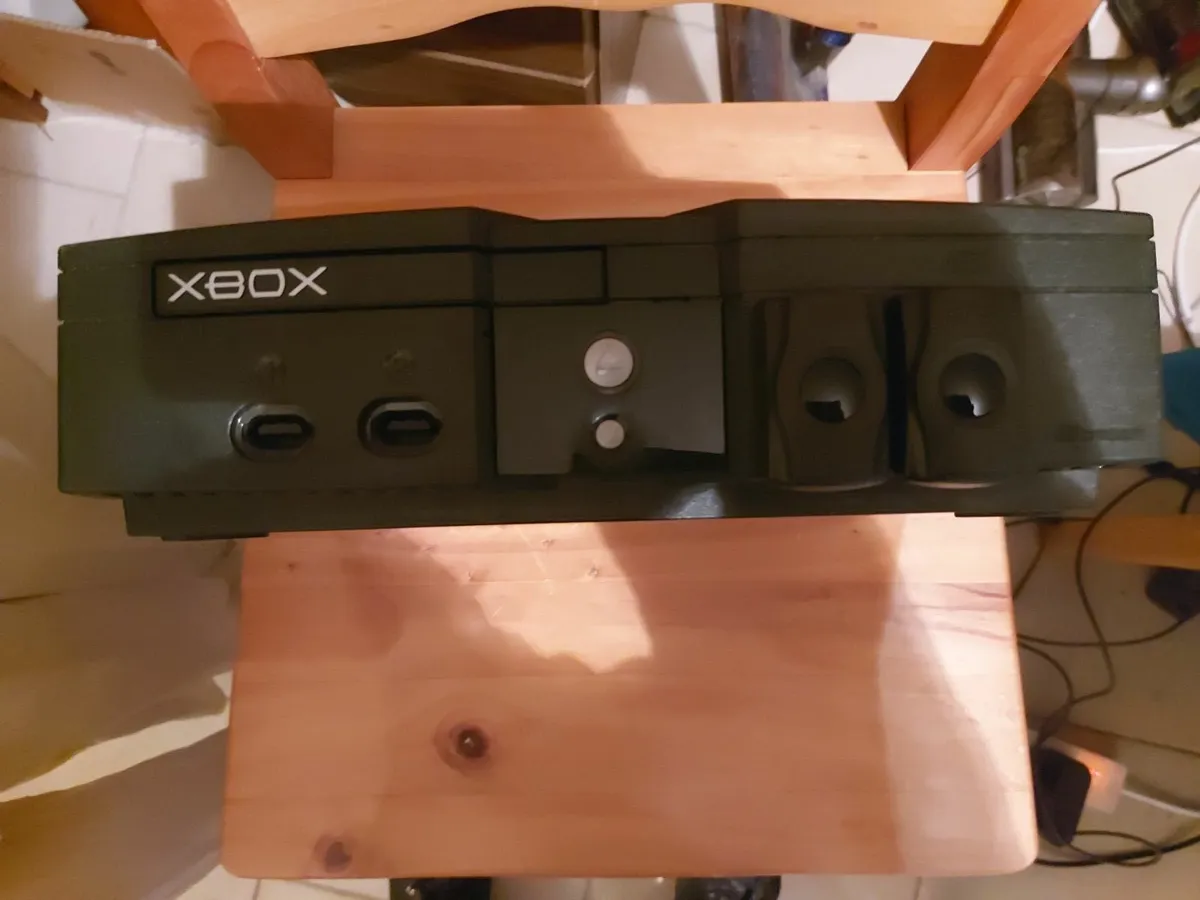 XBOX with power cable and DOOM Resurection of Evil - Image 1