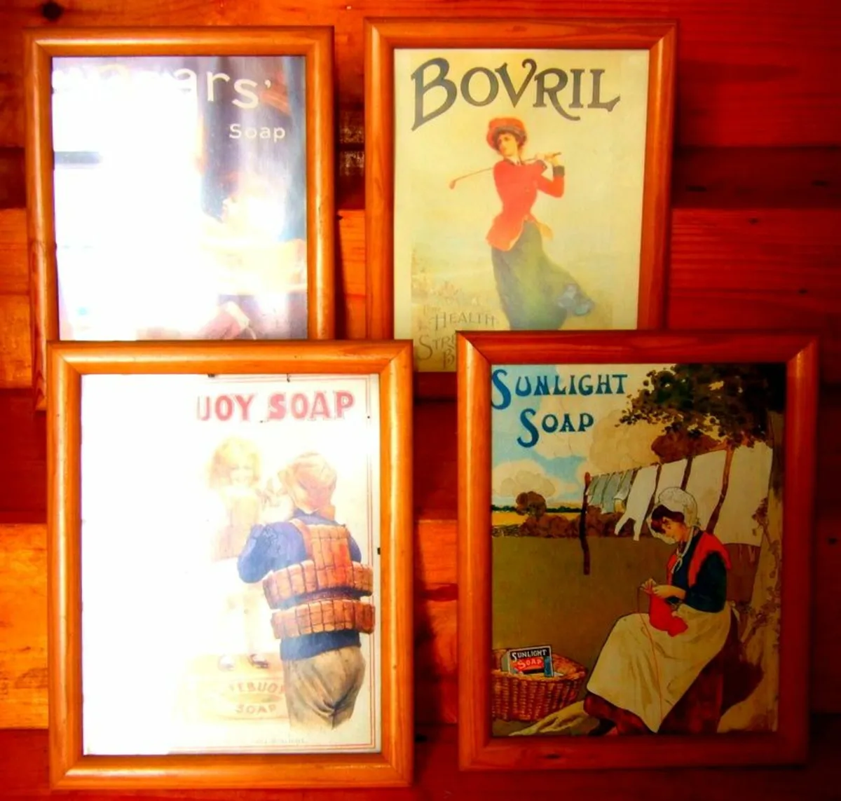 Vintage Set Of 4 Framed Advertising Prints - Image 3