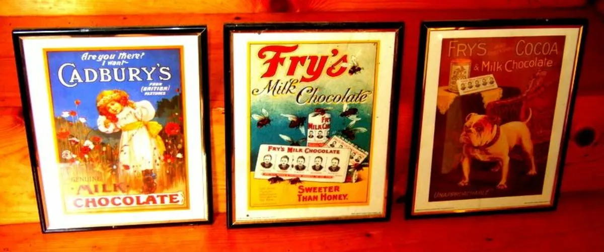 Vintage Trio Of Framed Chocolate Ad's - Image 4