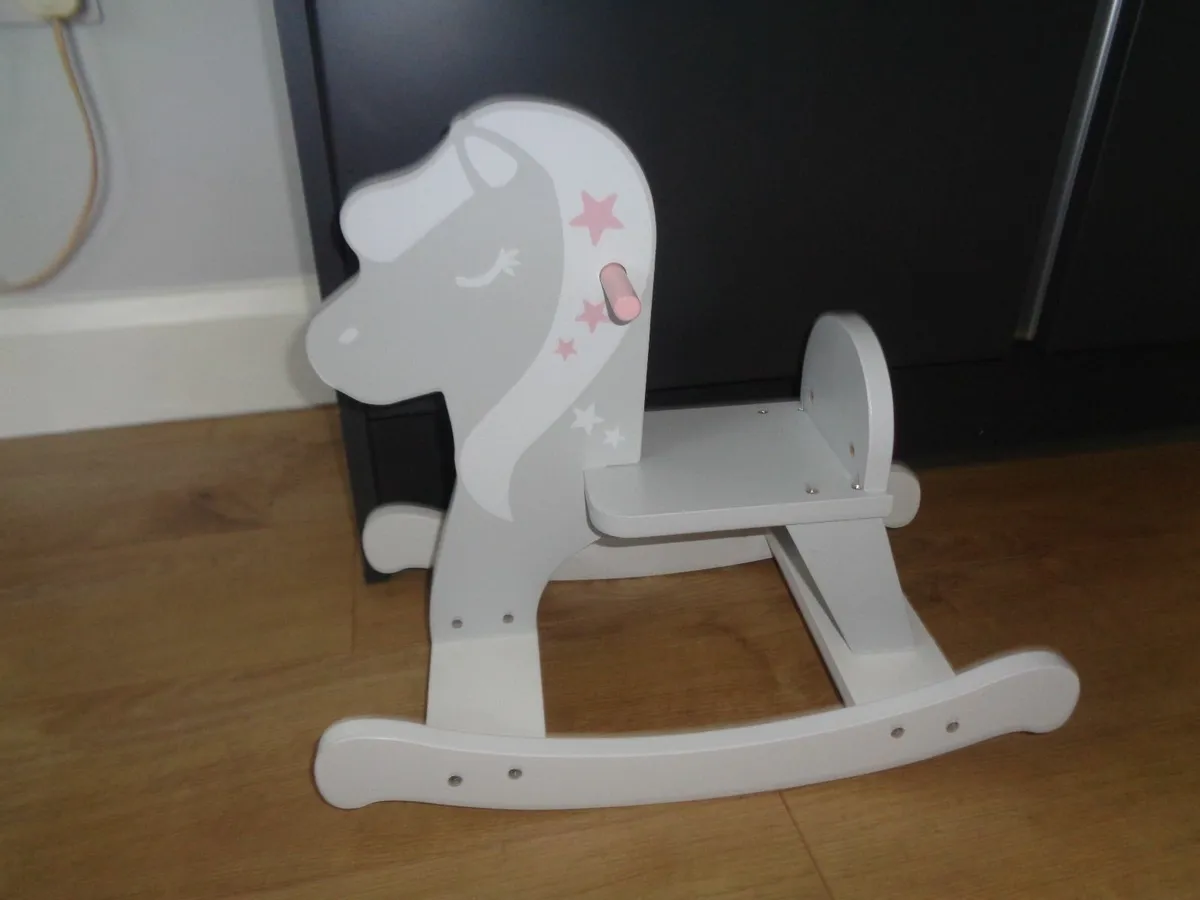 Littletown Wooden Dolls Rocking Horse for Sale - Image 1