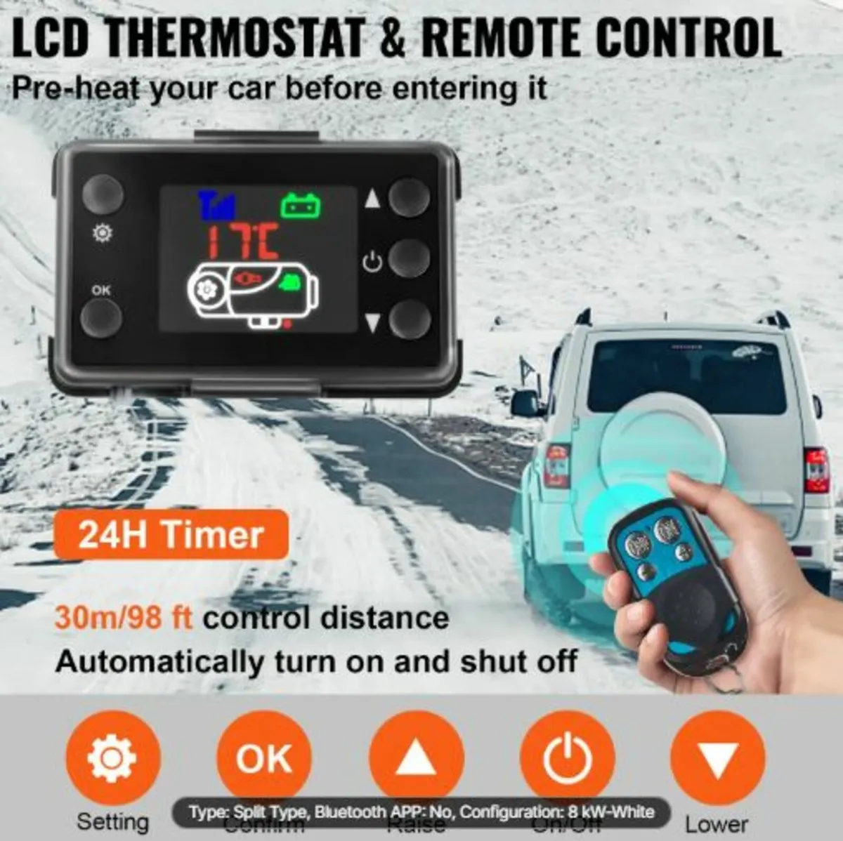 12V Diesel Parking Heater, 5-8KW Diesel Air Heater - Image 4