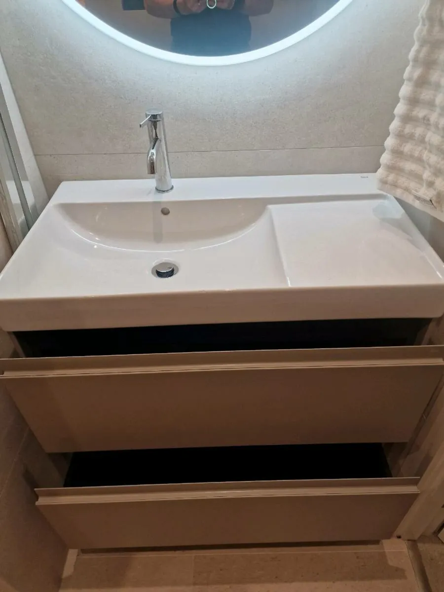 Rocca hand basin and vanity unit 800mm - Image 2