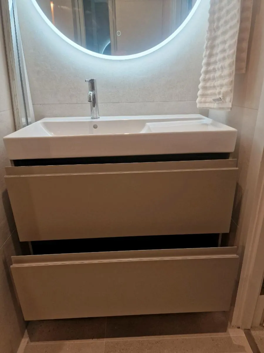 Rocca hand basin and vanity unit 800mm - Image 3