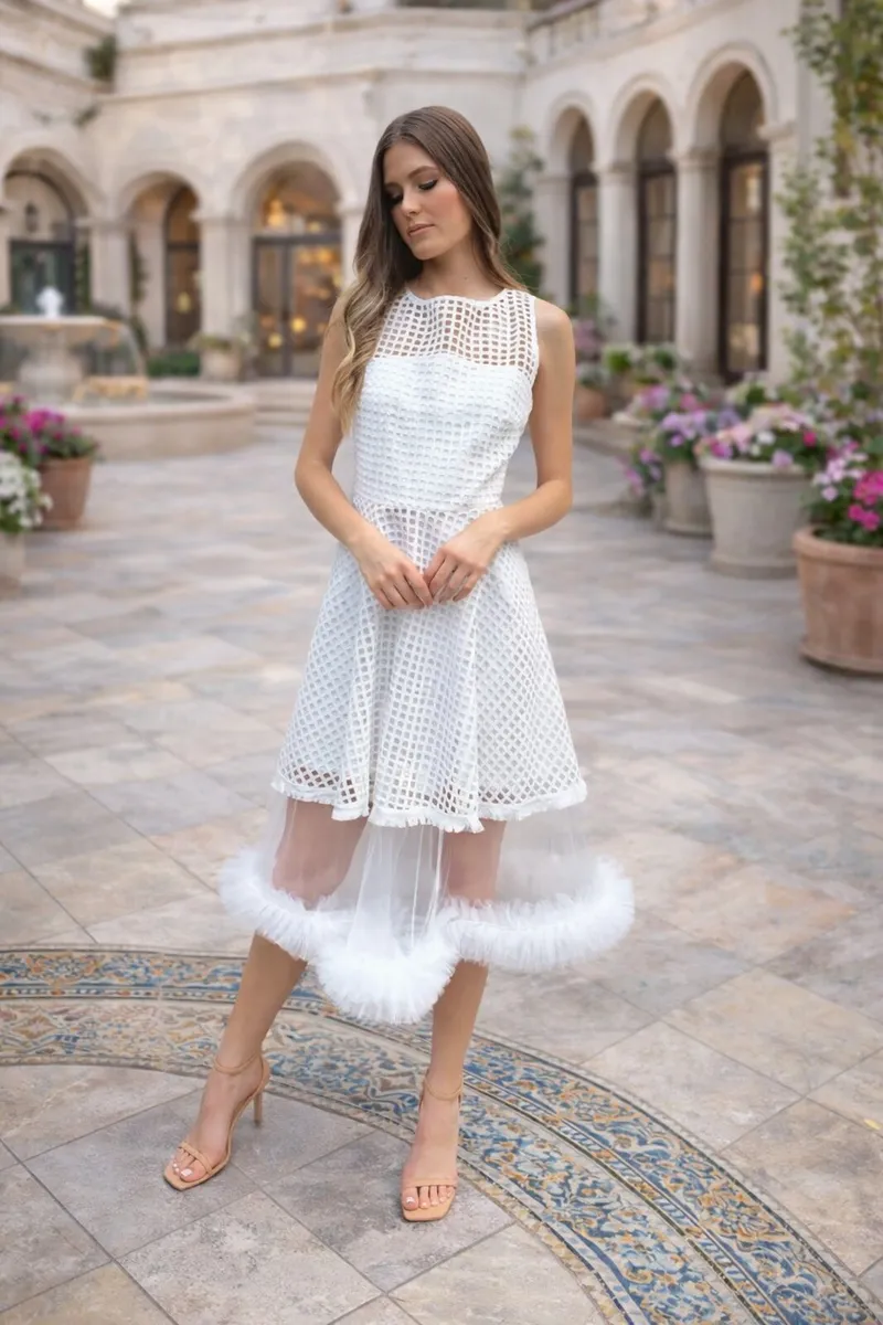 Brand New White Civil Wedding Outfit & ALDO heels - Image 1