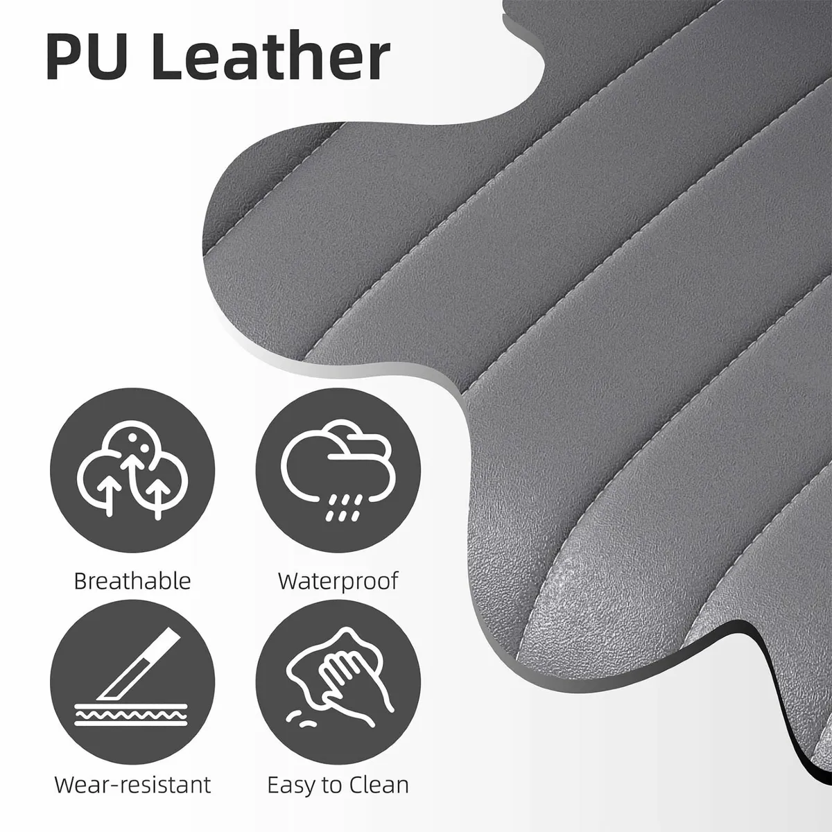 Bar Stools Set of 2, Swivel Counter Height Back - Image 3