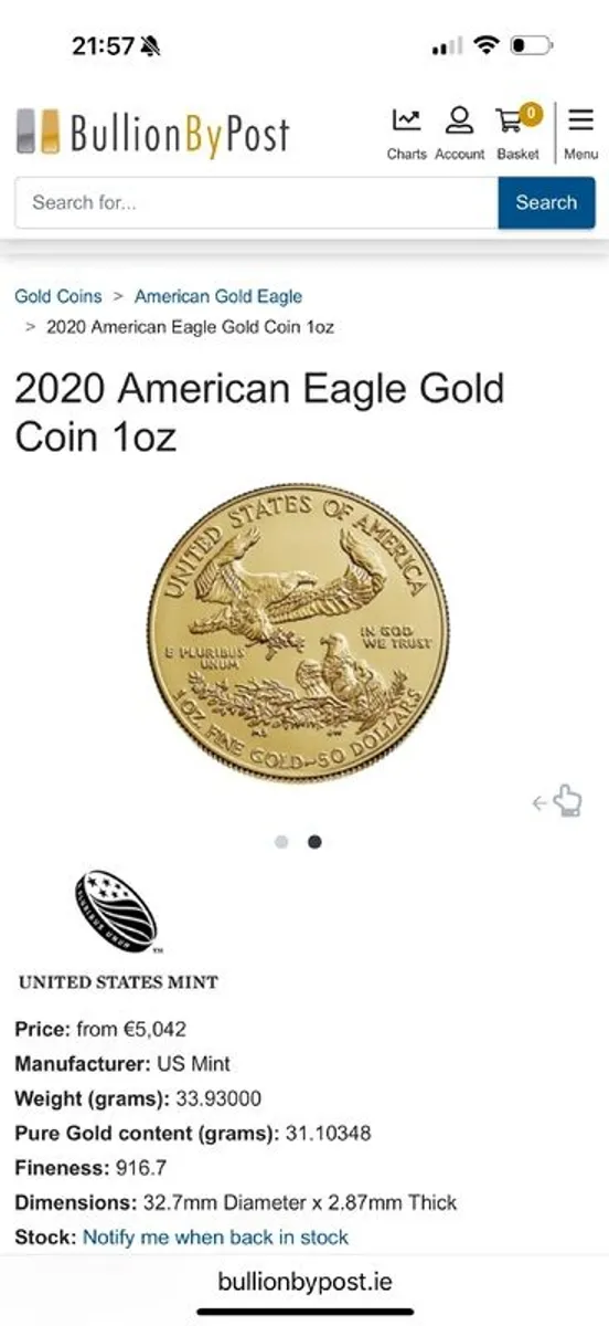 Gold Coin - American eagle - Image 3