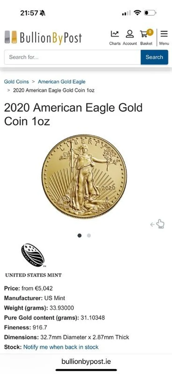 Gold Coin - American eagle - Image 4