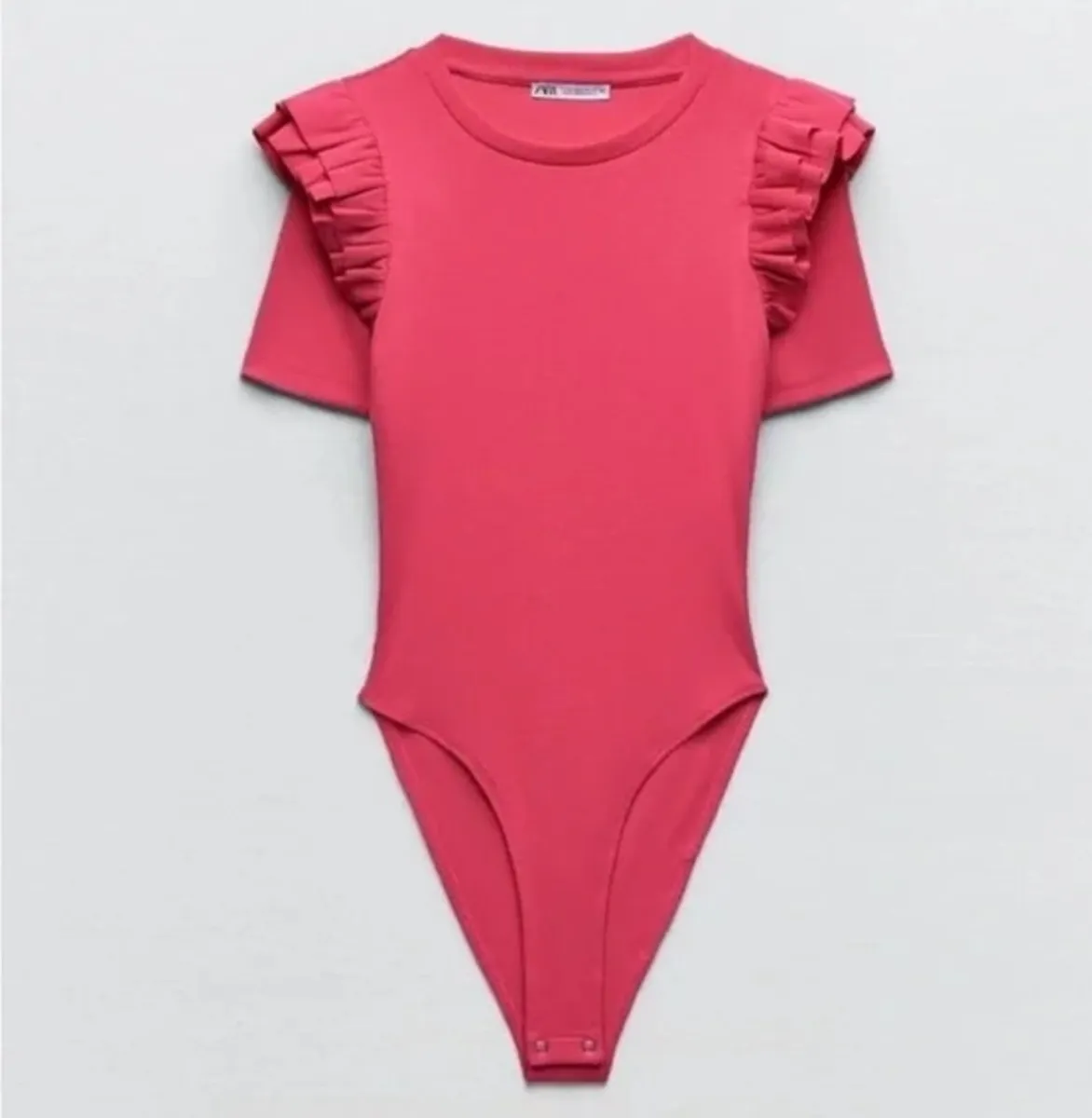 ZARA Red Ribbed Bodysuit – Size S / EUR 36 - Image 1