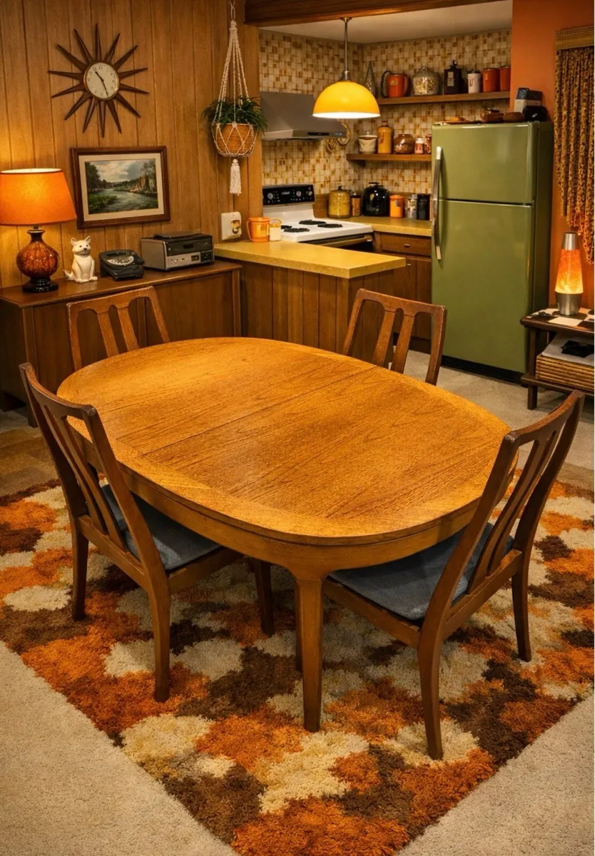 Mid century retro vintage table & chair set - Image 1