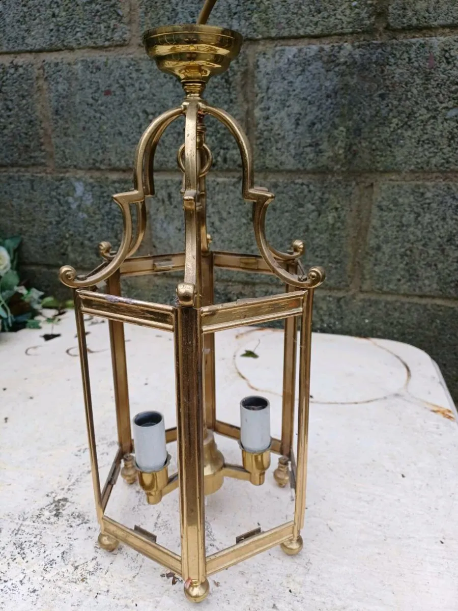 Vintage Brass Chandelier - Image 1