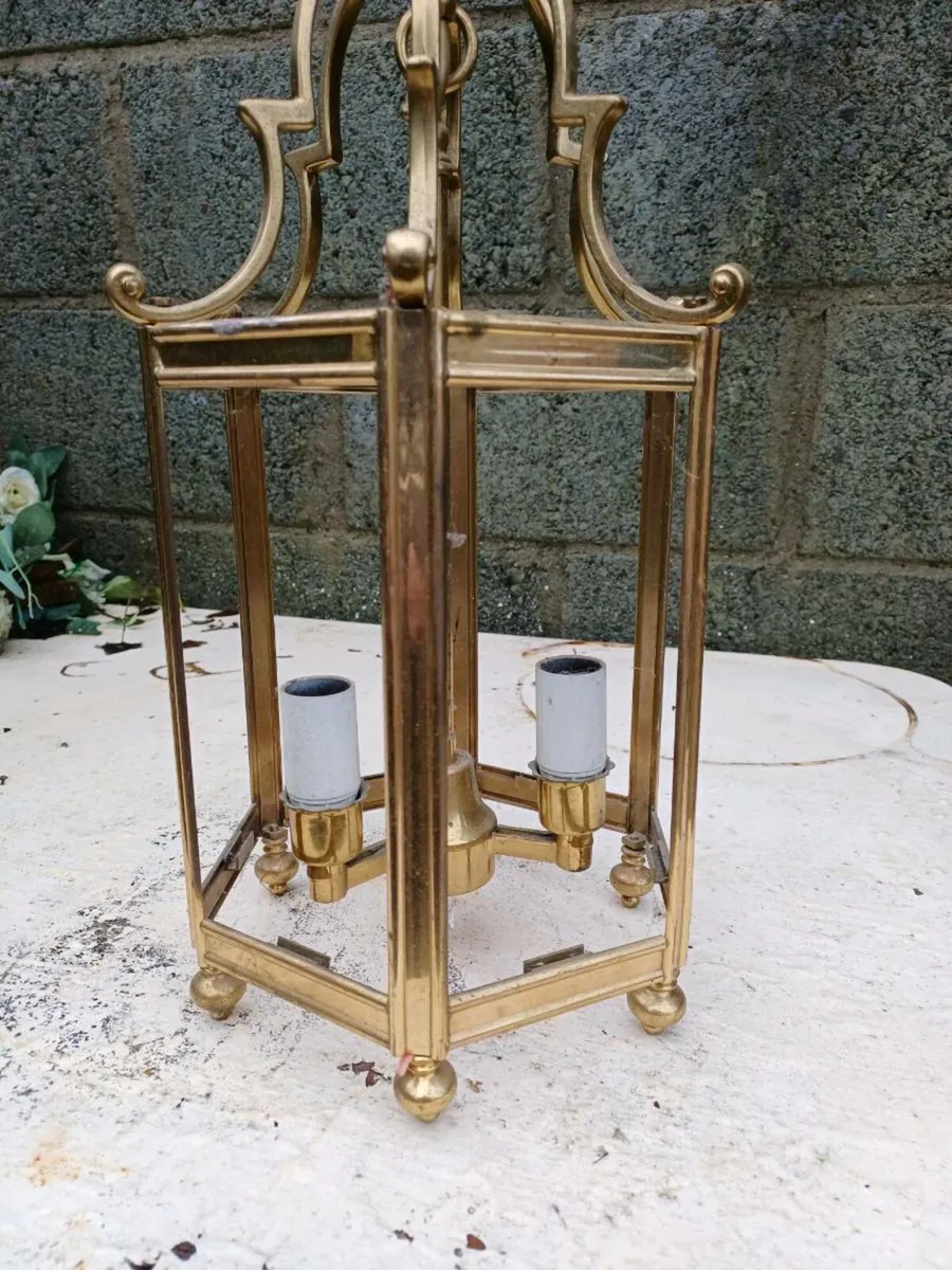 Vintage Brass Chandelier - Image 2