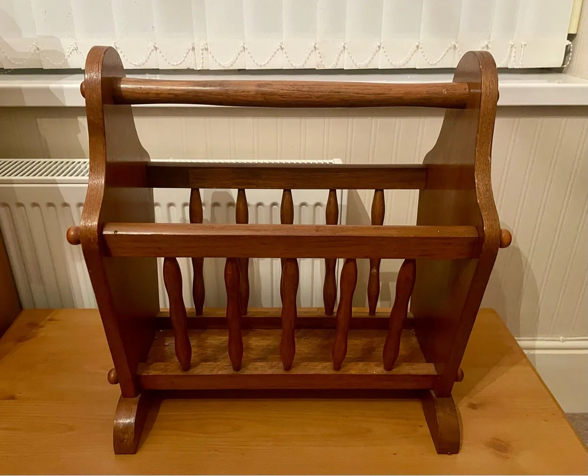 Solid Wooden Magazine Rack - Image 1