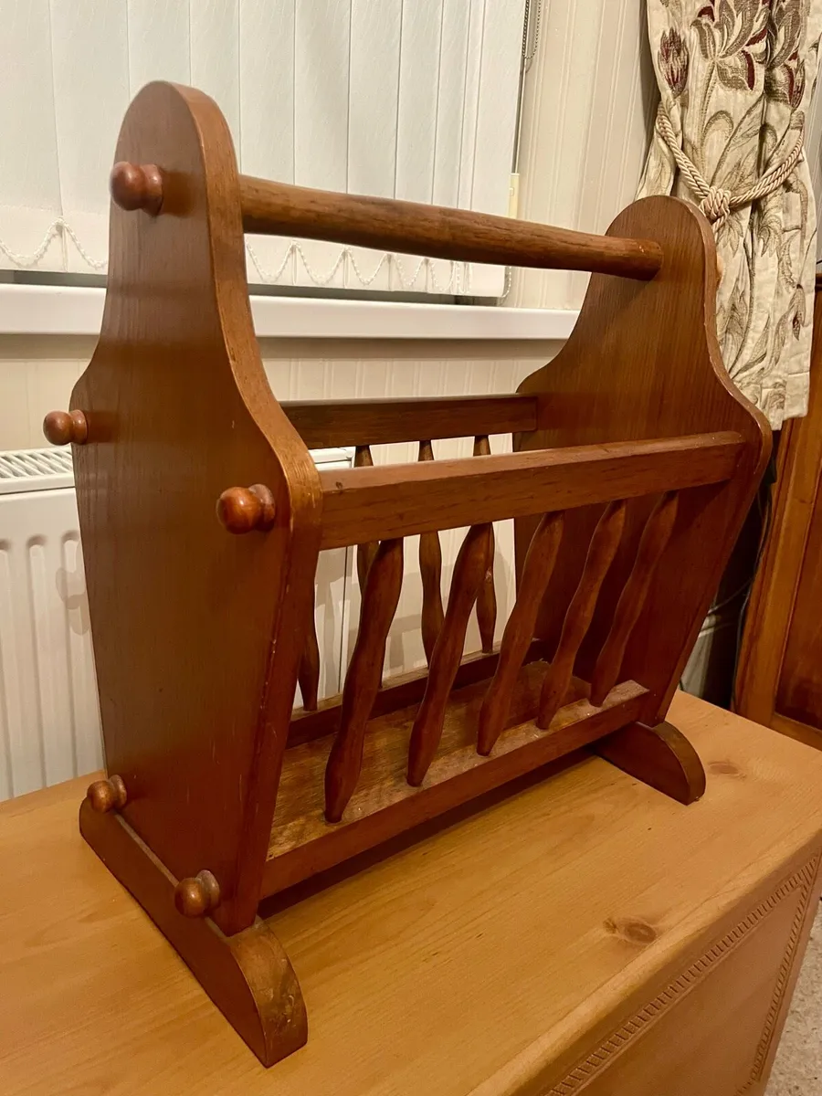 Solid Wooden Magazine Rack - Image 2