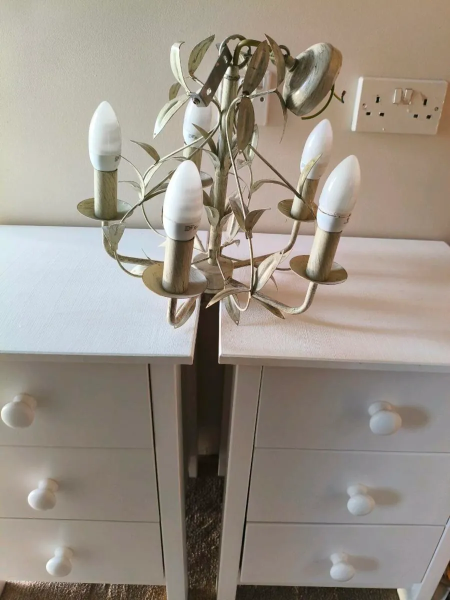 Beautiful wool rug 2 white lockers,2 lamps, - Image 2