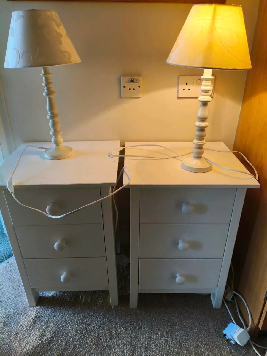 Beautiful wool rug 2 white lockers,2 lamps, - Image 3