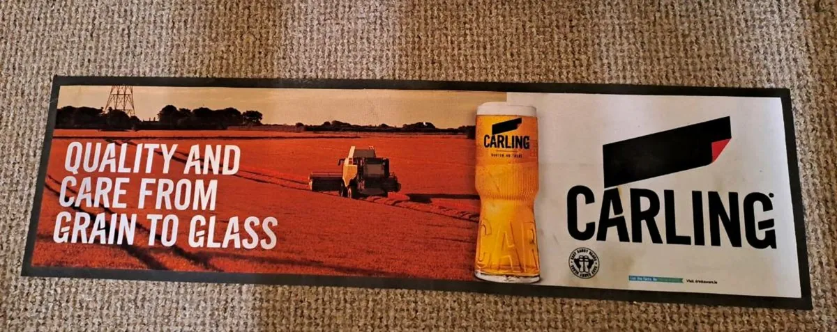 Large Carling Lager Bar Runner / Bar Mat - Image 1